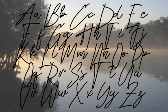 River Glory Font PNG with transparent background - Preview 1
