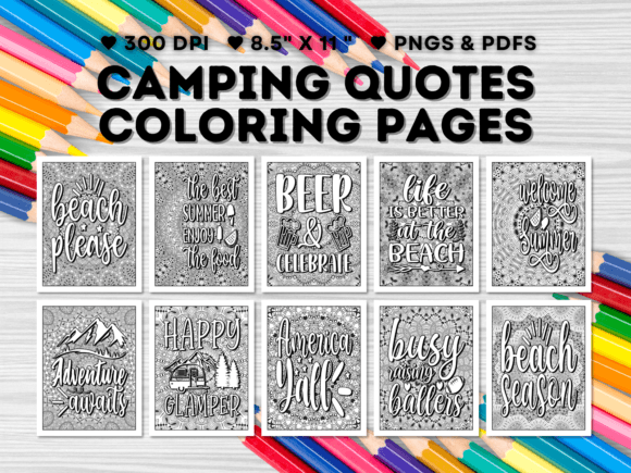 70 Camping Quotes Coloring Pages