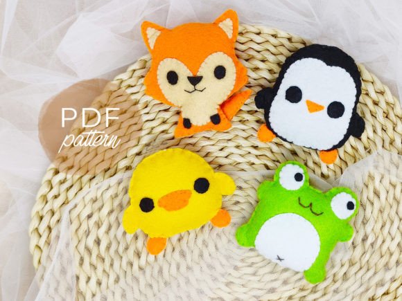 Animal Bundles Felt Sewing Pattern