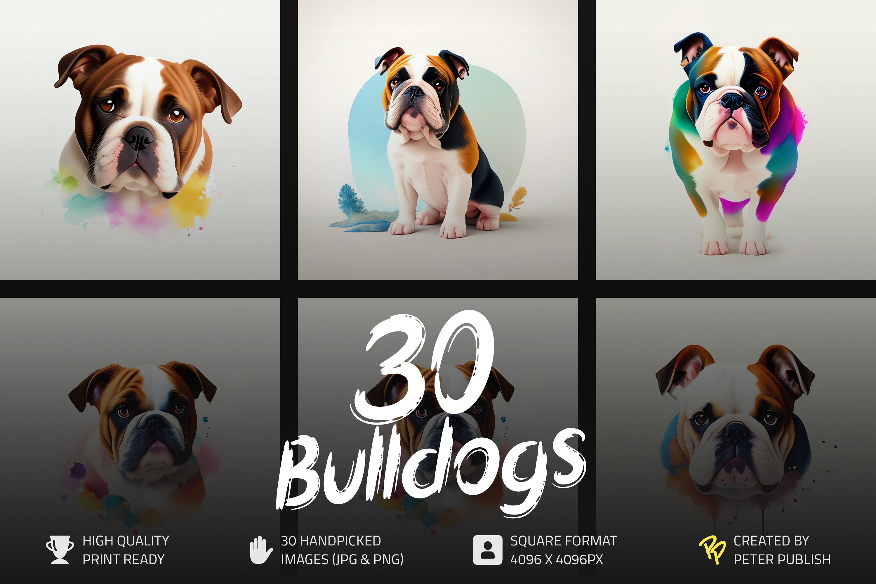 Bulldog Graphic by Peter Publish · Creative Fabrica