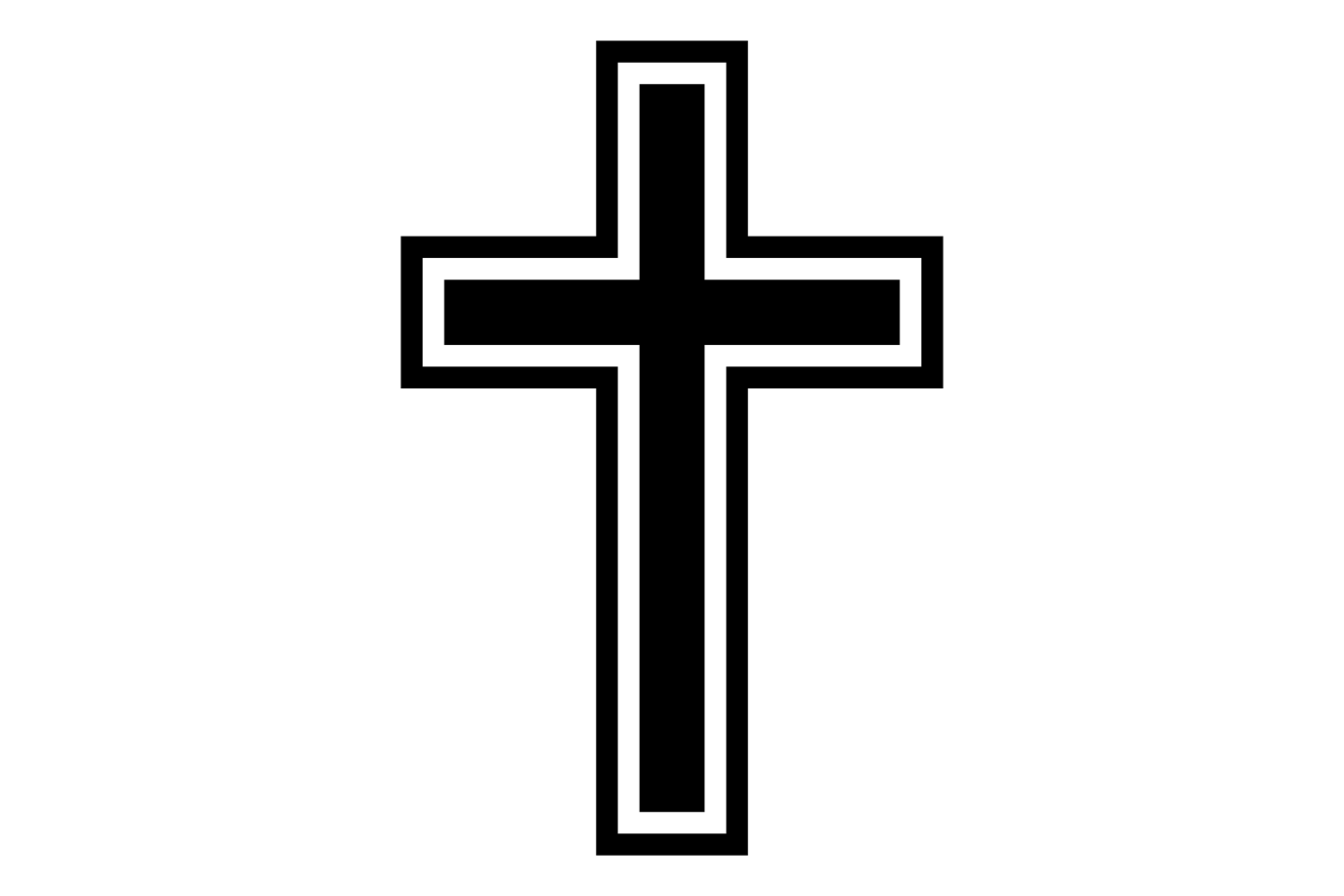 Crucifix Black Icon. Church Symbol. Pray Graphic by yummybuum