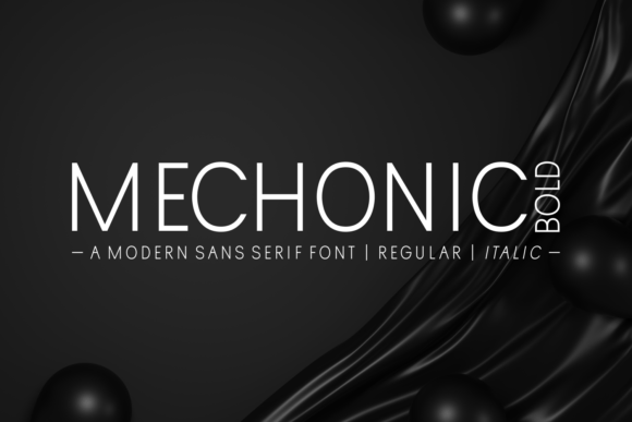 Mechonic Bold Font PNG with transparent background - Preview 1