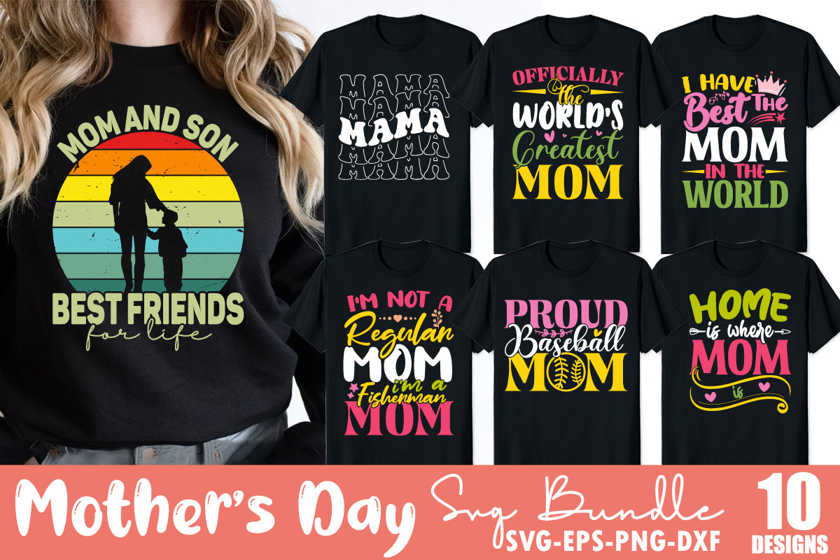 Mother's Day SVG Bundle Quotes Graphic by FunnySVGCrafts · Creative Fabrica
