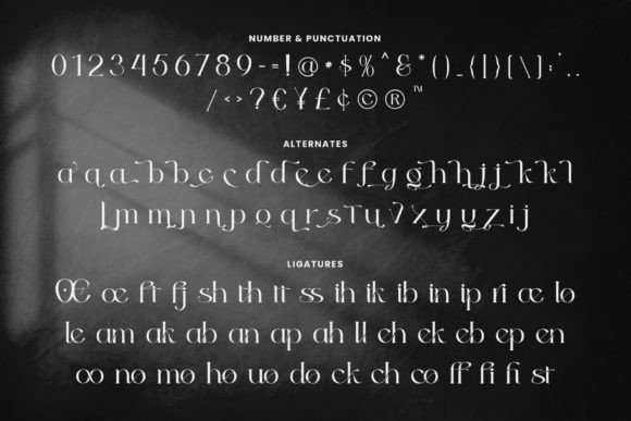 Odena Glamour Font PNG with transparent background - Preview 6