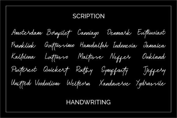 Scription Font PNG with transparent background - Preview 2