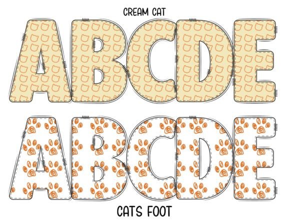 Cats Foot Font PNG with transparent background - Preview 2