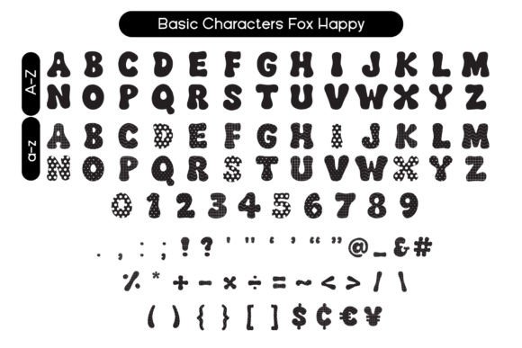 Fox Happy Duo Font PNG with transparent background - Preview 4