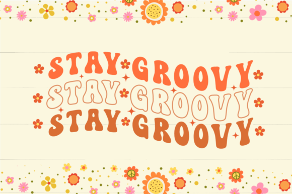 Hippie Flower Font PNG with transparent background - Preview 5