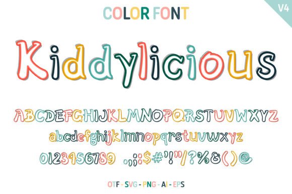 Kiddylicious V4 Font - Preview 1