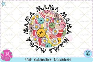 Mama Retro Groovy Smiley Face Daisy PNG Graphic by WinnieArtDesign ...