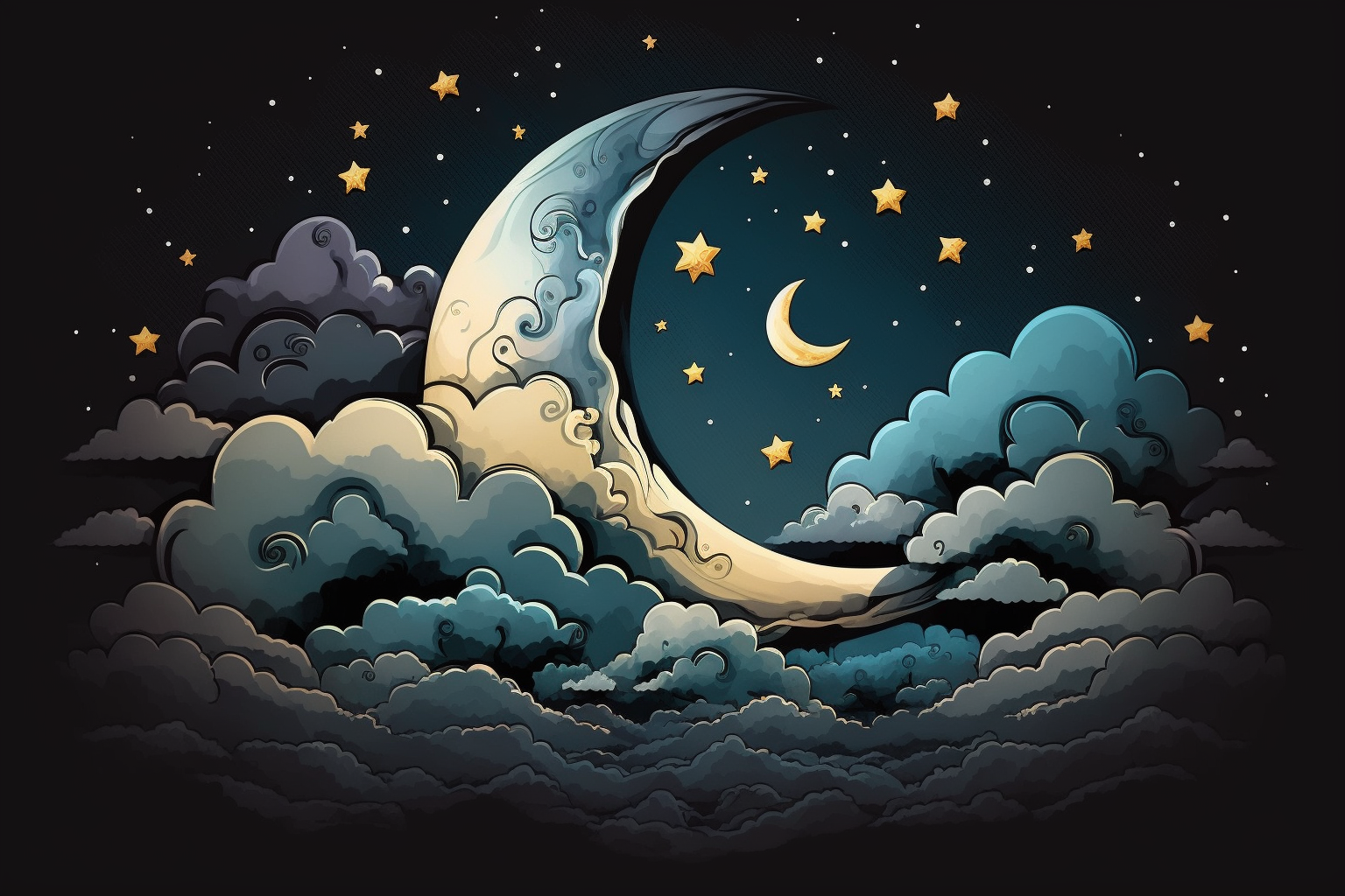 Moon Graphic by Design Joo · Creative Fabrica
