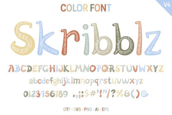 Skribblz V4 Font PNG with transparent background - Preview 1