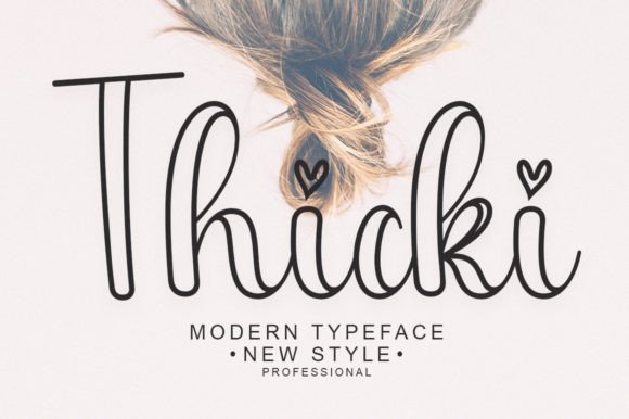 Thicki Outline Font by Diorde Studio preview