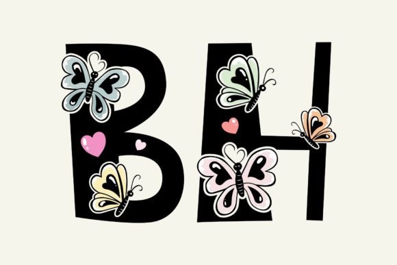 Butterfly Heart Font - Preview 1