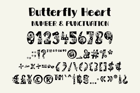 Butterfly Heart Font - Preview 5