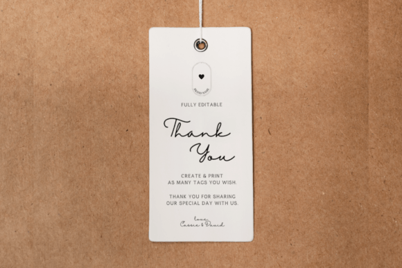 Canva Thank You Favor Tag Template