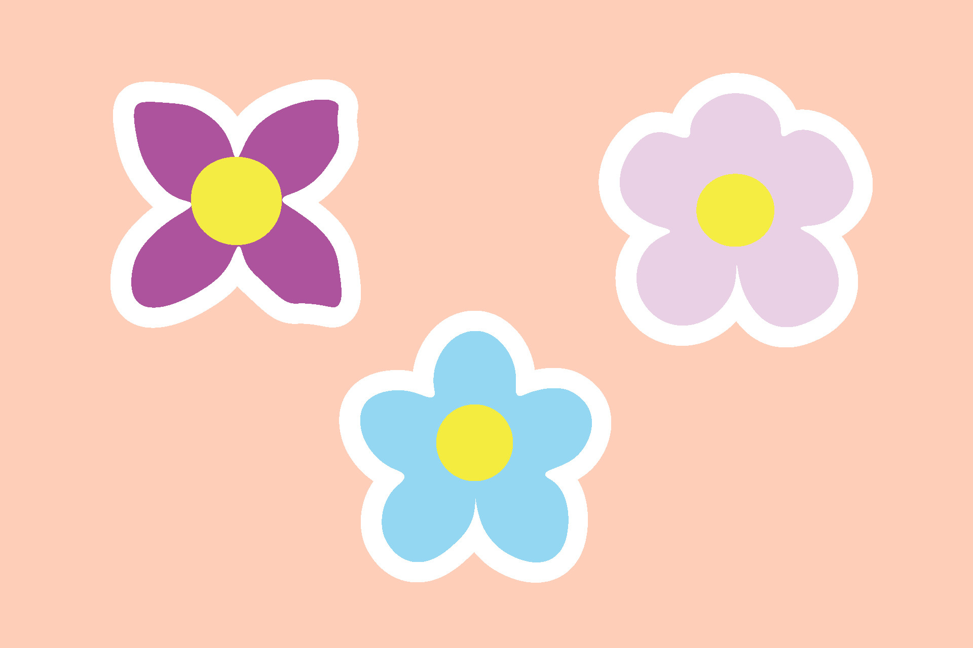 Flowers Purple Purple Blue Pink Stickers Graphic by Ladixstudio ...