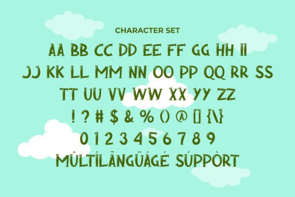 Green Balloon Font PNG with transparent background - Preview 4