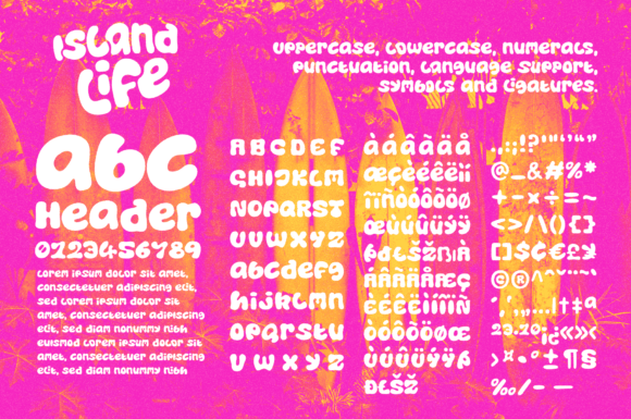 Island Life Font PNG with transparent background - Preview 1