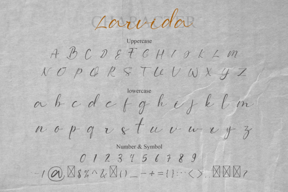 Larvida Font PNG with transparent background - Preview 5