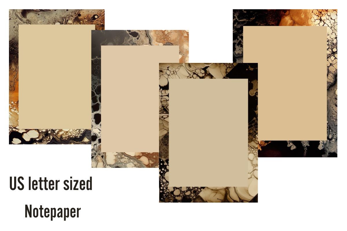 Noteeater Patterns Organic Pattern Digital Notepaper Graphic by Quirk Junk Journals ...