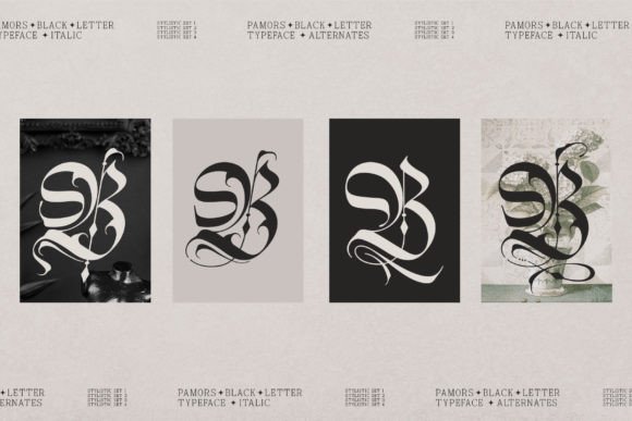 Pamors Font PNG with transparent background - Preview 4
