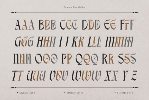 Pamors Font PNG with transparent background - Preview 6