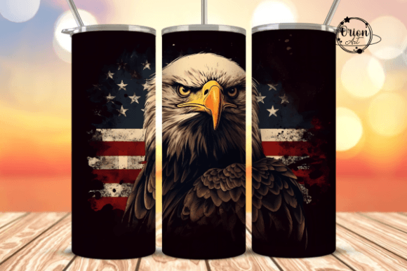 Patriotic Eagle Tumbler Wrap PNG Graphic by Orion Art · Creative Fabrica