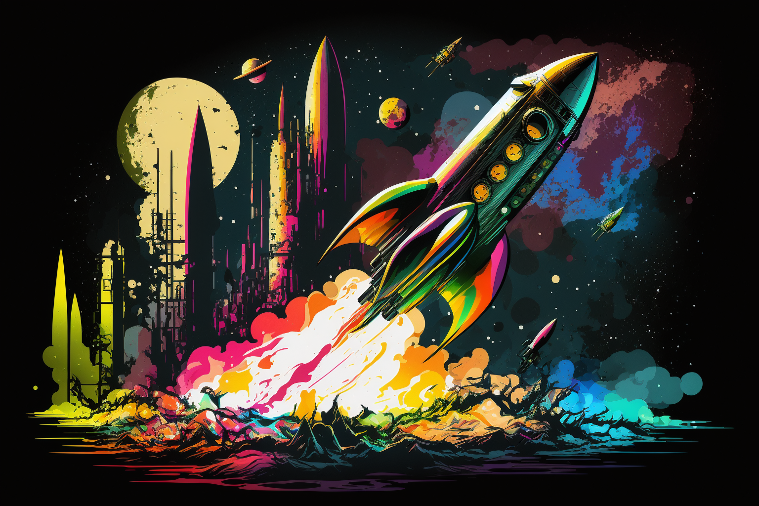 Rocket Graphic by Design Joo · Creative Fabrica