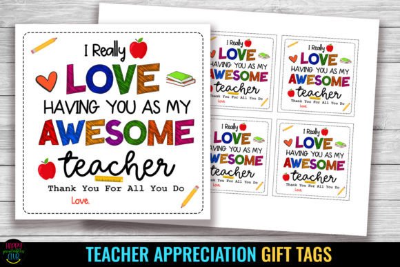 Teacher Appreciation Gift Tags School