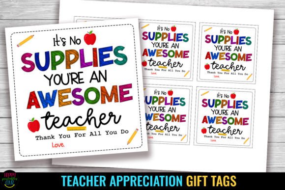 Teacher Appreciation Gift Tags School