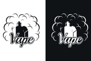 Vape or E-Cigarette Logo Template Graphic by Hati Royani  Creative Fabrica