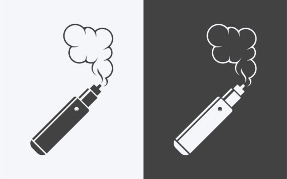Vape or E-Cigarette Logo Template Graphic by Hati Royani · Creative Fabrica