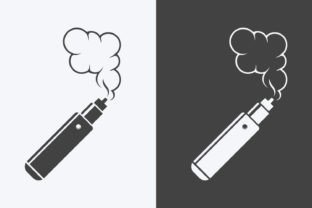 Vape or E-Cigarette Logo Template Graphic by Hati Royani · Creative Fabrica