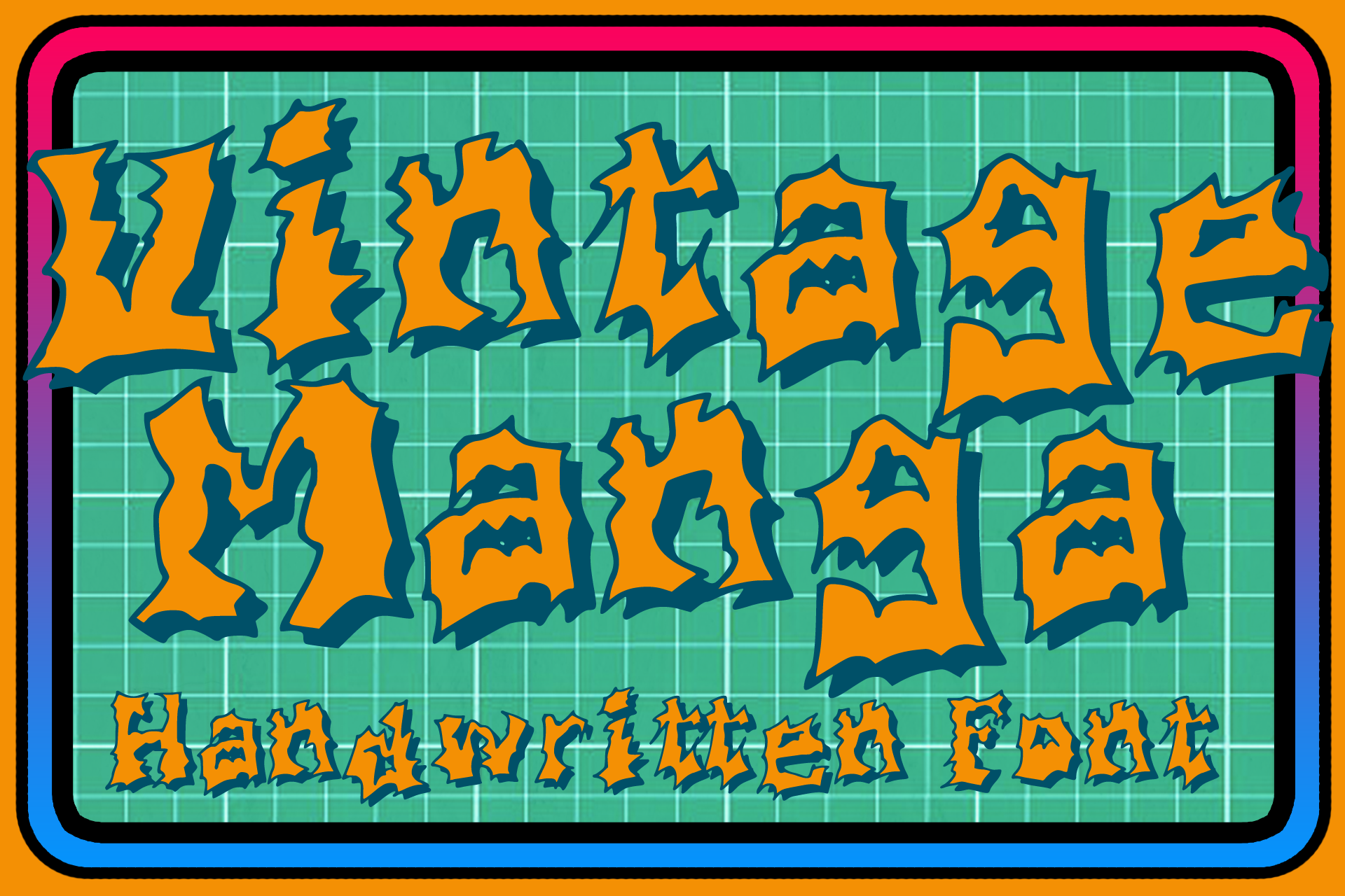 Vintage Manga preview: retro manga style font