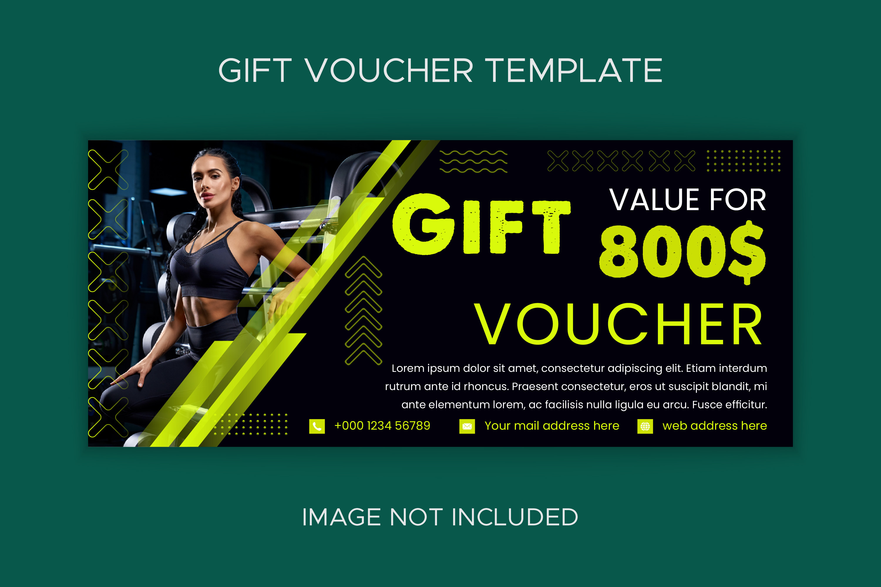 Gym Fitness Gift Voucher Template