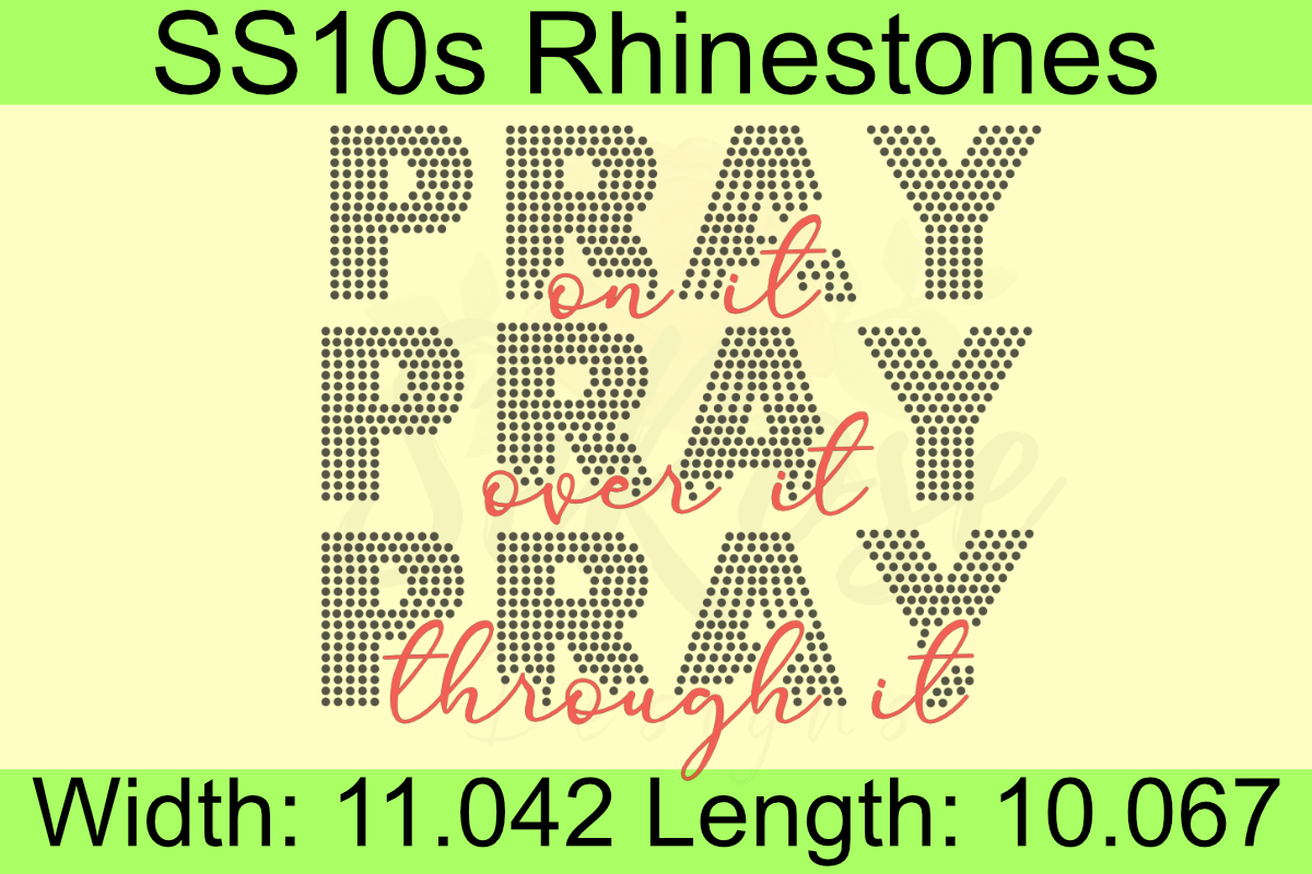 PRAY PRAY PRAY Rhinestone Template
