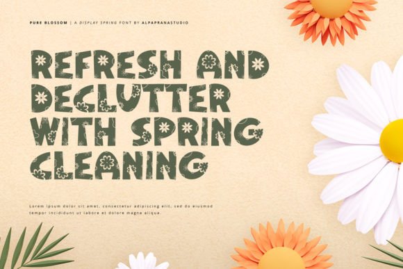 Pure Blossom Font PNG with transparent background - Preview 2