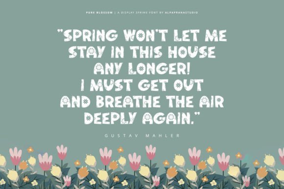 Pure Blossom Font PNG with transparent background - Preview 4