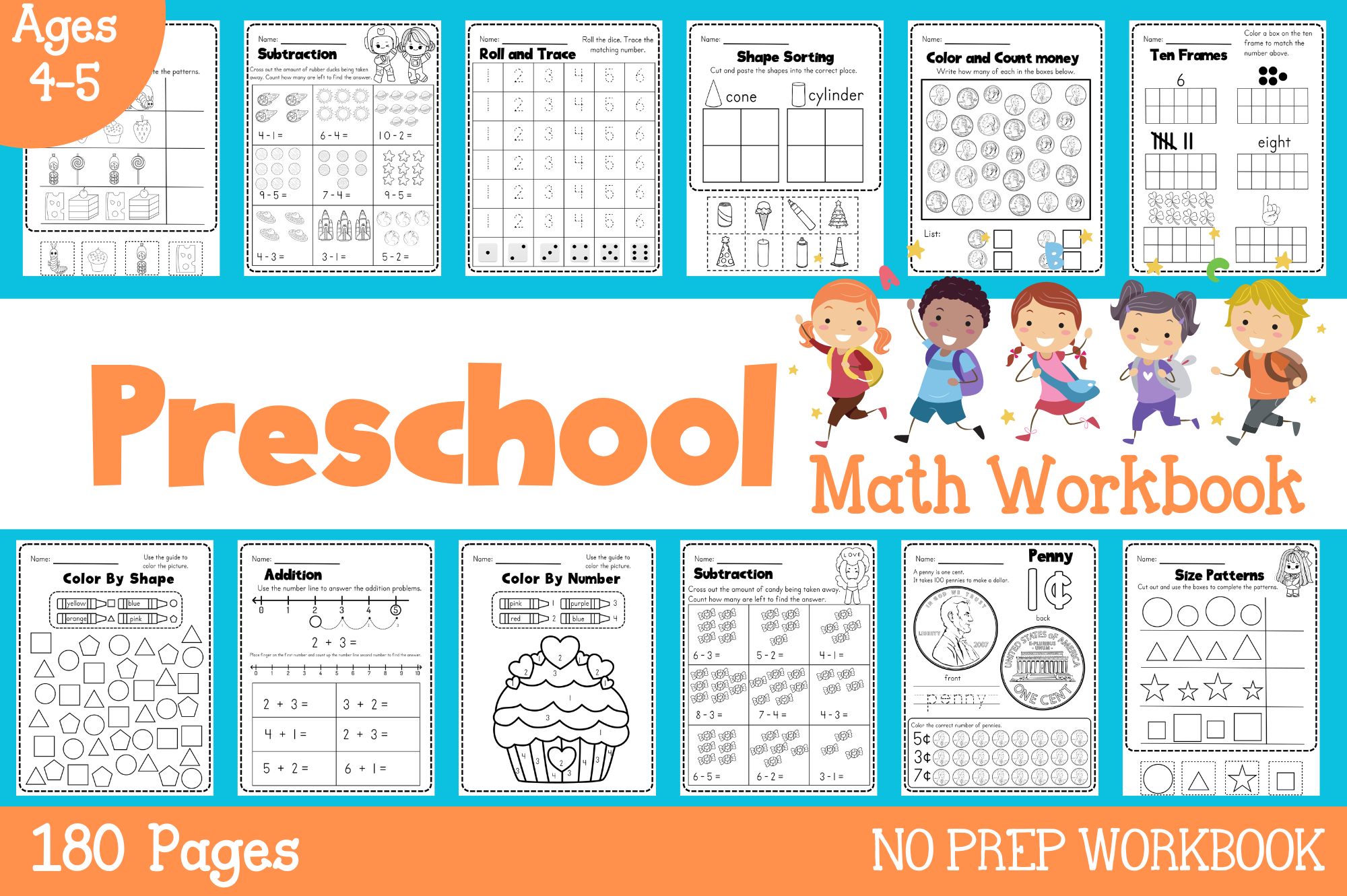 Preschool 180 Page Math Workbook