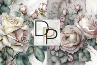 Vintage Flower Backgrounds Graphic by Digital Paper Packs · Creative ...