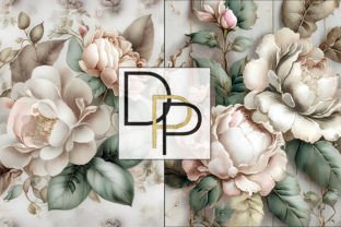 Vintage Flower Backgrounds Graphic by Digital Paper Packs · Creative ...