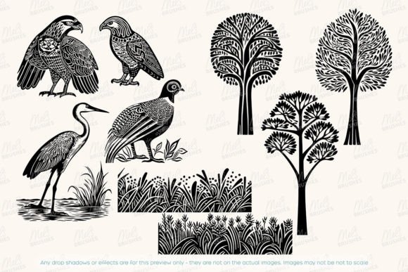 Vintage Woodcut Vector Animals Graphic by MelsBrushes · Creative