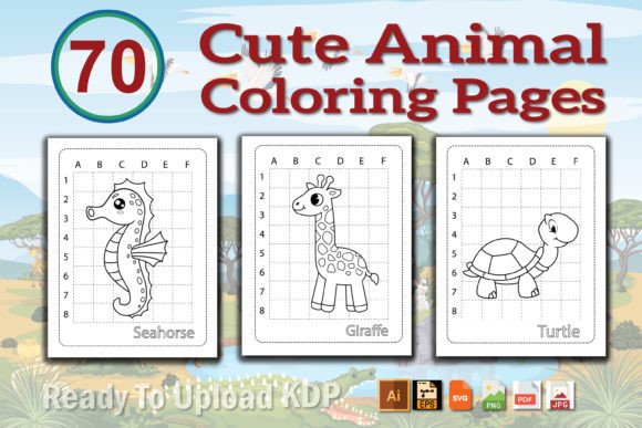 70 Cute animal coloring pages for kids
