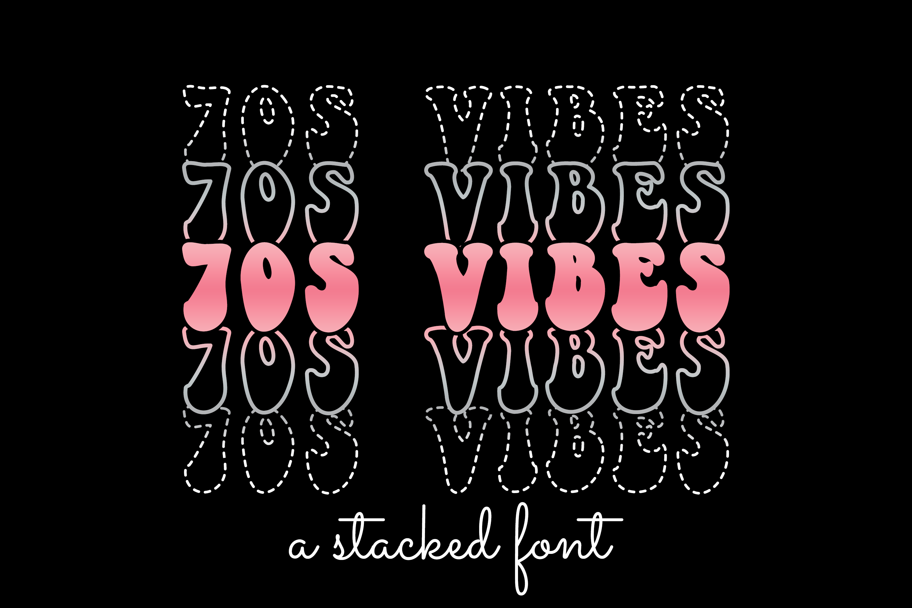 70s Vibes preview, cool bold font for custom designs and DIY crafts