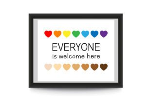 Everyone is Welcome Here Poster Graphic by Let´s go to learn ...