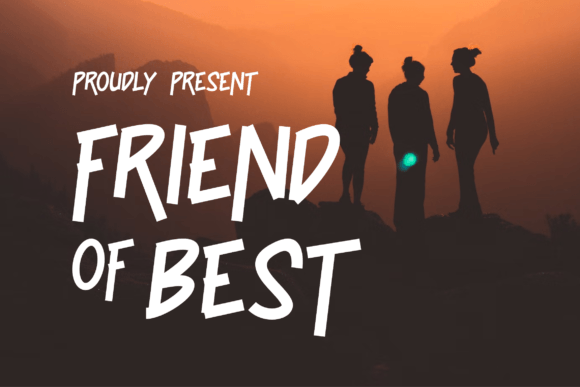 Friendofbest Font PNG with transparent background - Preview 1