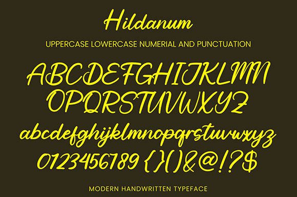 Hildanum Font PNG with transparent background - Preview 4
