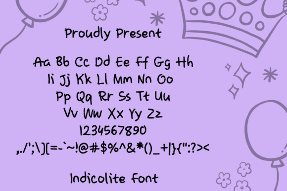 Indicolite Font PNG with transparent background - Preview 1