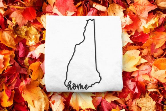 New Hampshire Home State Outline